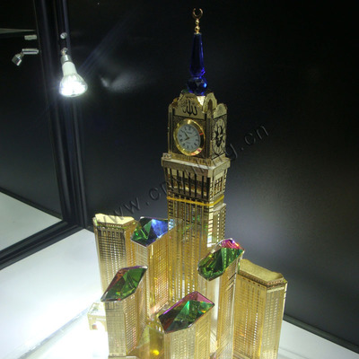 齋月尊禮，圣地縮影 麥加皇家鐘塔水晶模型JY268